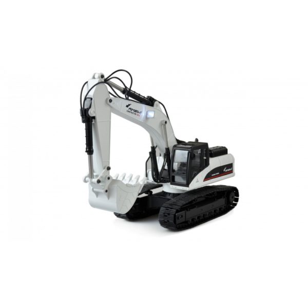 RC AMEWI PROFI BAGR Celokovový pásový bagr 2,4GHz 1:14 23 kanálů, bílý