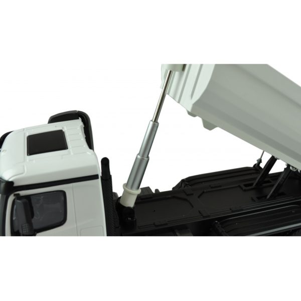 RC AMEWI PROFI SKLÁPĚČ Mercedes-Benz Arocs,  celokovový proporcionální sklápěč, nosnost 3,5 kg, bílý - Image 5