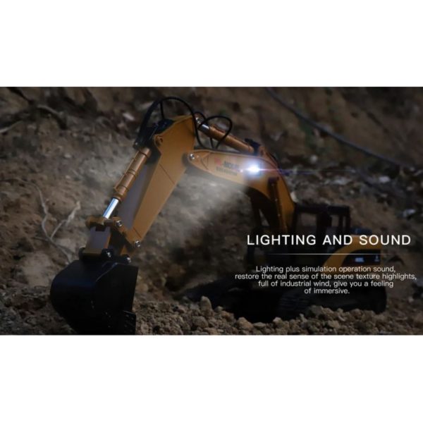 RC PROFI VALE MT pásový bagr 1:16 RTR otoč 360, 23 kanálů, zvuk, kouř, LED - Image 3